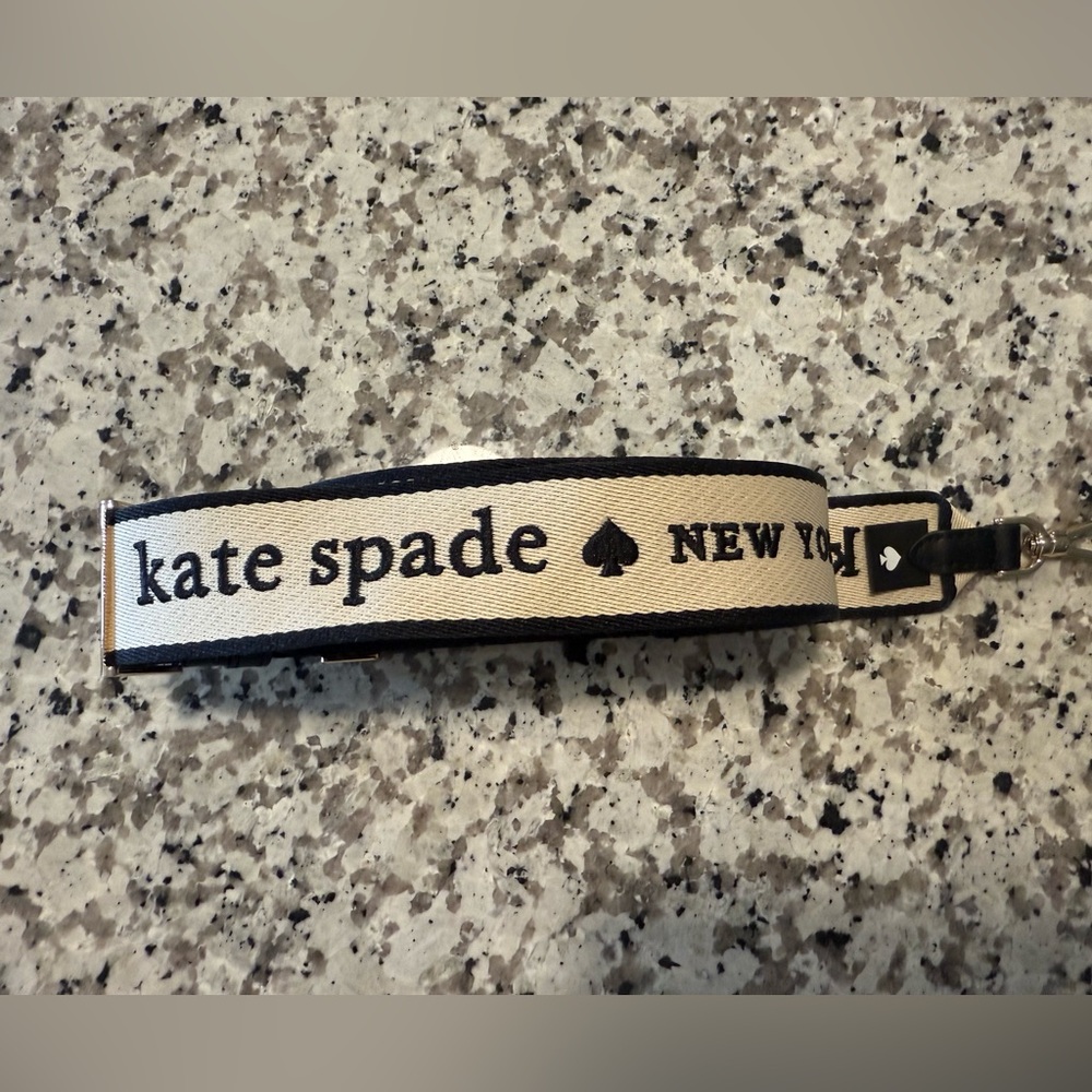 Kate Spade Cream and Black Logo Strap
